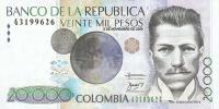 Gallery image for Colombia p454k: 20000 Pesos
