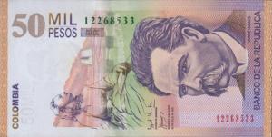 Gallery image for Colombia p455b: 50000 Pesos