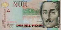 Gallery image for Colombia p457s: 2000 Pesos