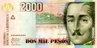 Gallery image for Colombia p457q: 2000 Pesos