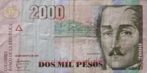 Gallery image for Colombia p457w: 2000 Pesos