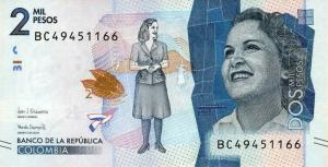 Gallery image for Colombia p458d: 2000 Pesos