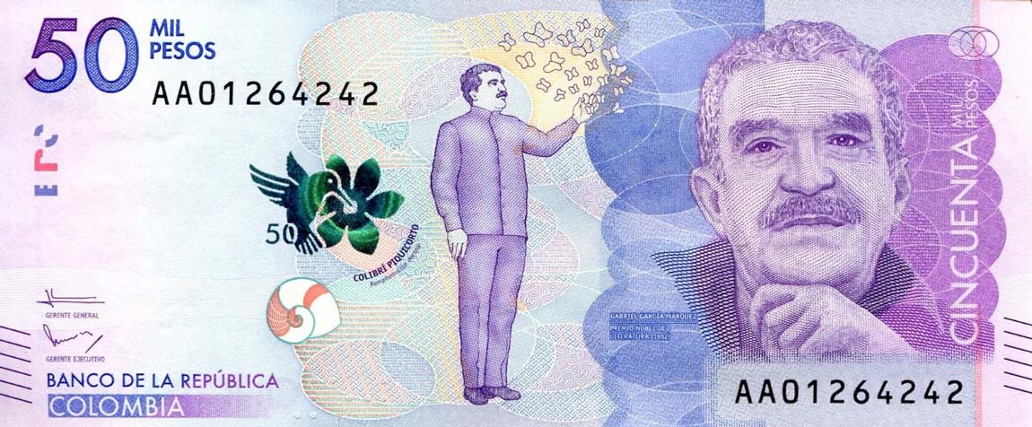 Front of Colombia p462a: 50000 Pesos from 2015