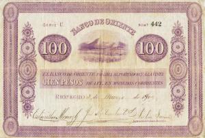 pS701 from Colombia: 100 Pesos from 1884