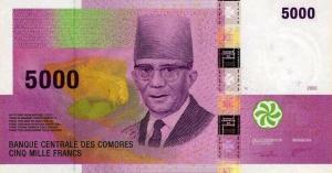 p18c from Comoros: 5000 Francs from 2020