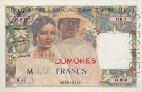 p5s from Comoros: 1000 Francs from 1960