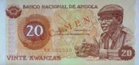 p109s from Angola: 20 Kwanzas from 1976