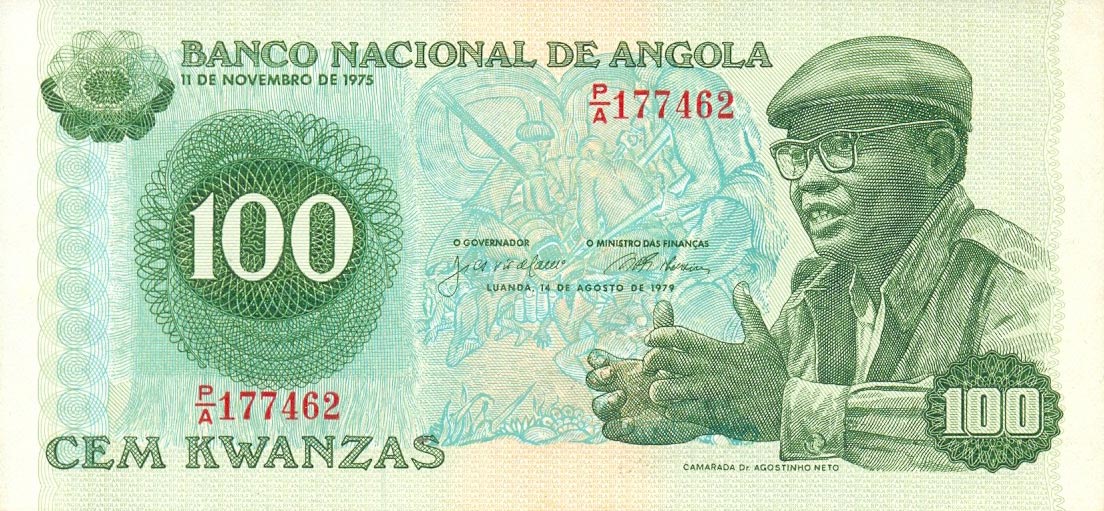 Front of Angola p115a: 100 Kwanzas from 1979