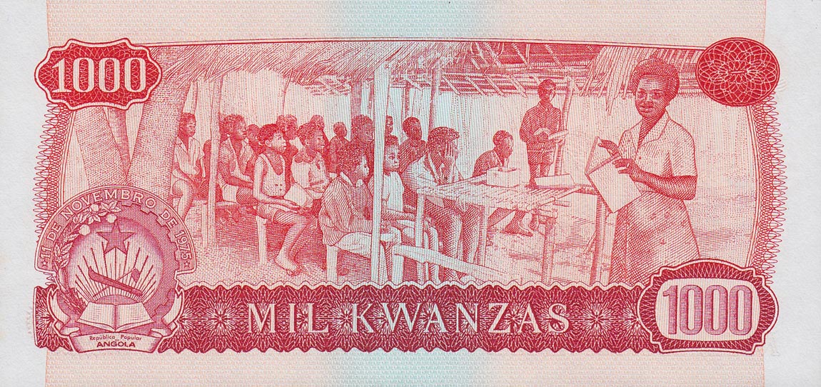 Back of Angola p117a: 1000 Kwanzas from 1979