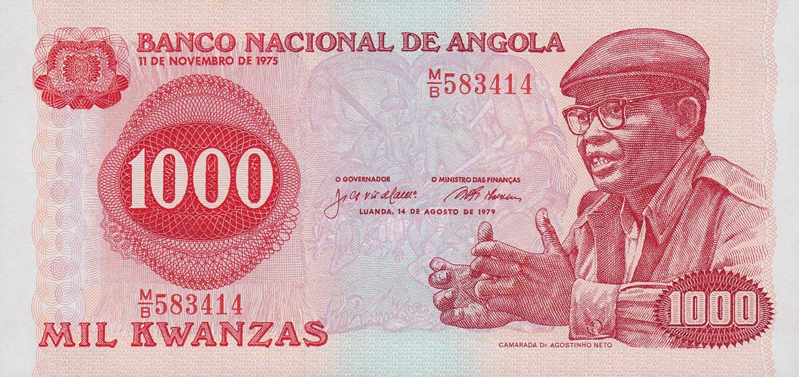 Front of Angola p117a: 1000 Kwanzas from 1979
