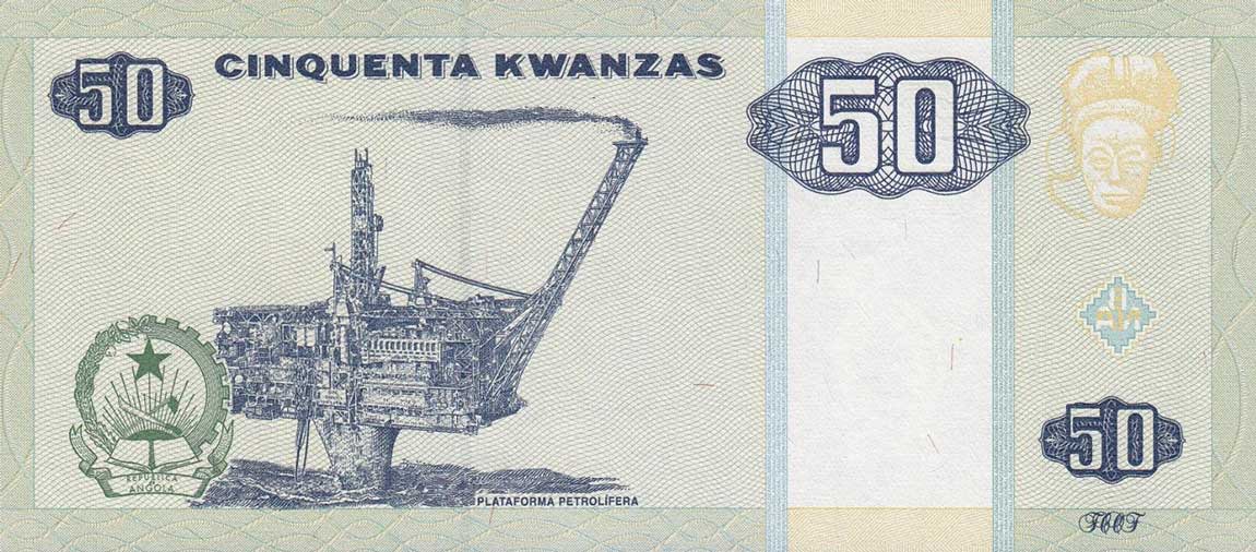 Back of Angola p146c: 50 Kwanzas from 2011