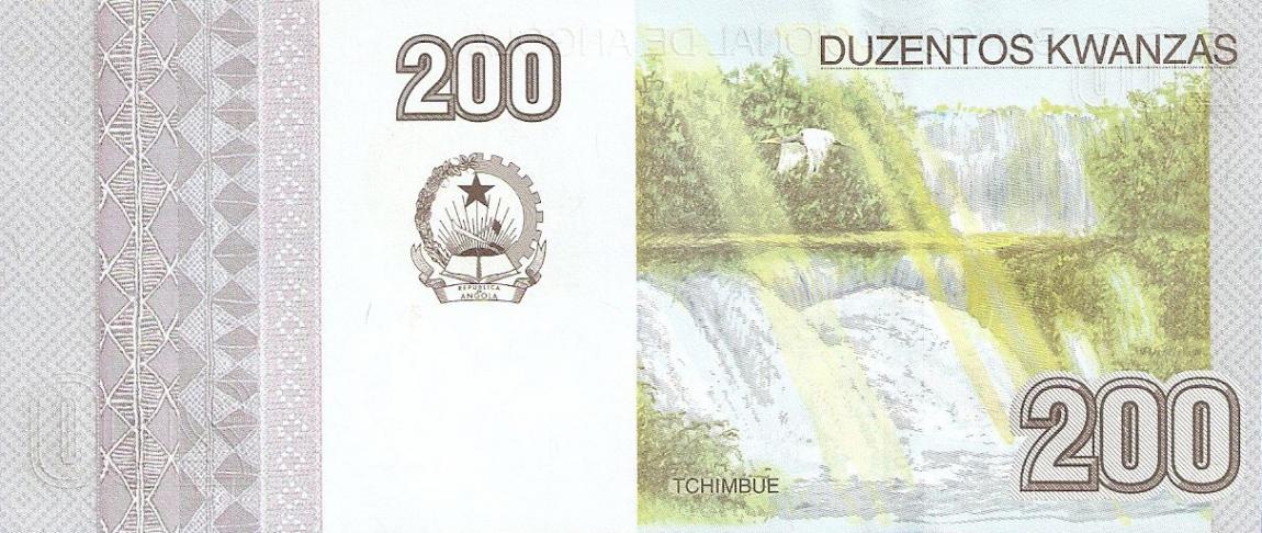 Back of Angola p154: 200 Kwanzas from 2012