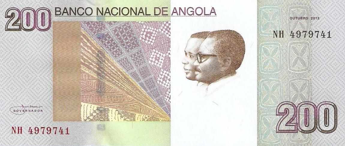 Front of Angola p154: 200 Kwanzas from 2012