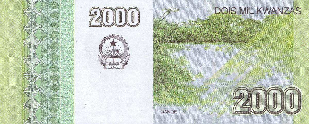 Back of Angola p157a: 2000 Kwanzas from 2012