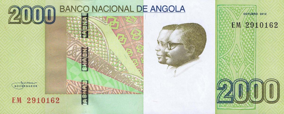 Front of Angola p157a: 2000 Kwanzas from 2012