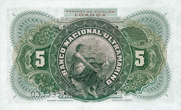 Back of Angola p32: 5 Reis from 1909