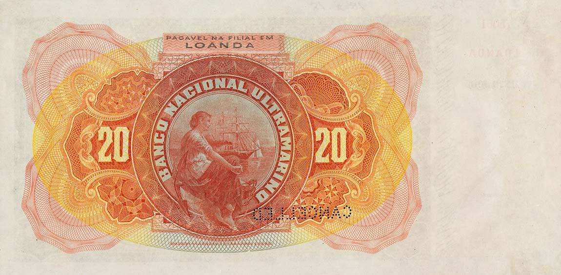 Back of Angola p35s: 20 Reis from 1909