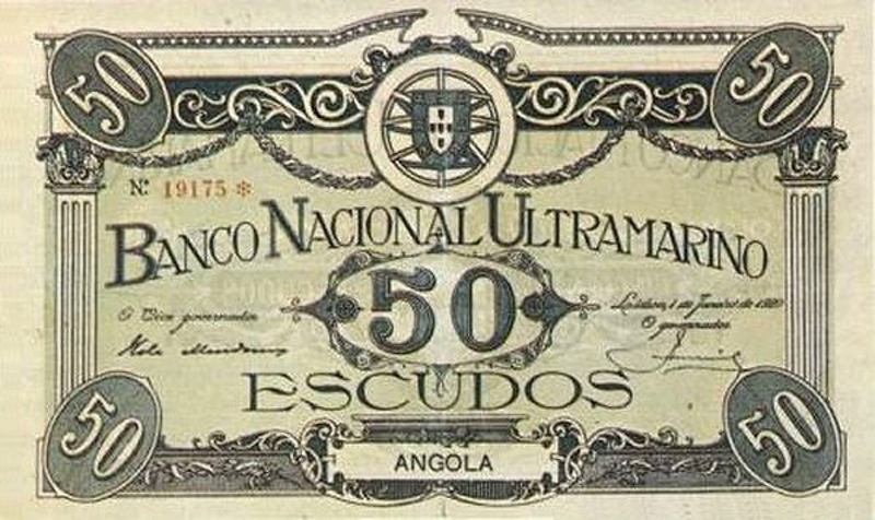 Front of Angola p54: 50 Escudos from 1920