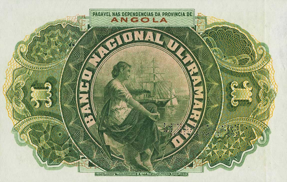 Back of Angola p55s: 1 Escudo from 1921