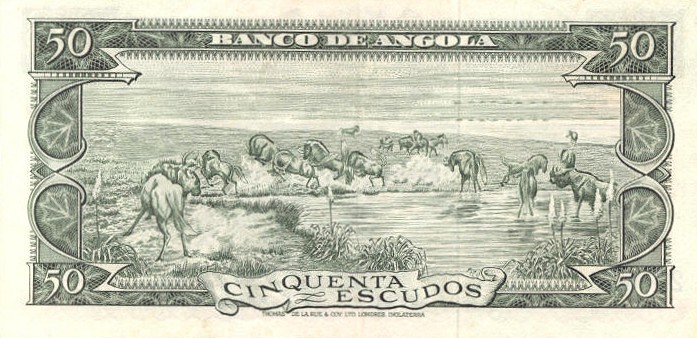 Back of Angola p88a: 50 Escudos from 1956