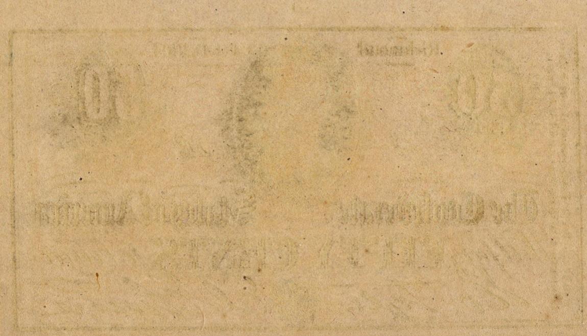 Back of Confederate States of America p64b: 50 Cents from 1864