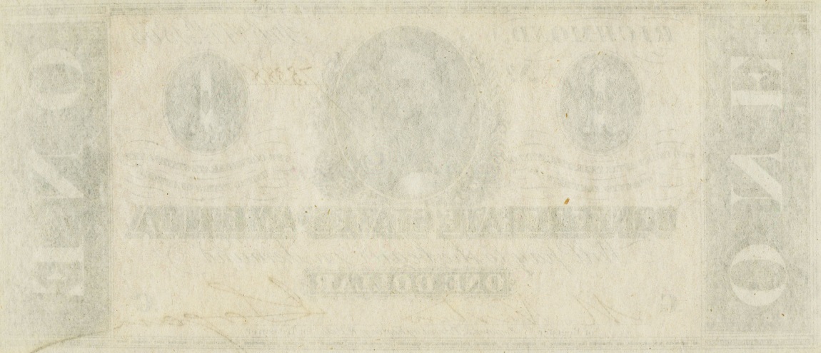 Back of Confederate States of America p65b: 1 Dollar from 1864