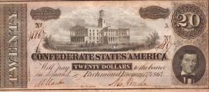 Gallery image for Confederate States of America p69: 20 Dollars