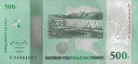 p100a from Congo Democratic Republic: 500 Francs from 2010