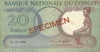 Gallery image for Congo Democratic Republic p4s: 20 Francs