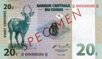 Gallery image for Congo Democratic Republic p83s: 20 Centimes