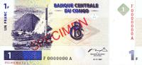 Gallery image for Congo Democratic Republic p85s: 1 Franc