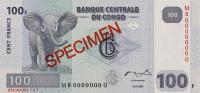 p98As from Congo Democratic Republic: 100 Francs from 2007