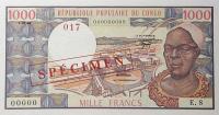 p3s from Congo Republic: 1000 Francs from 1974