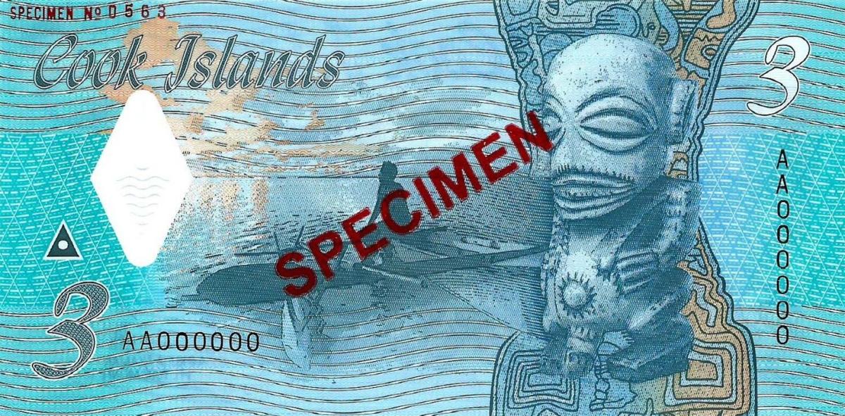 Back of Cook Islands p11s: 3 Dollars from 2021