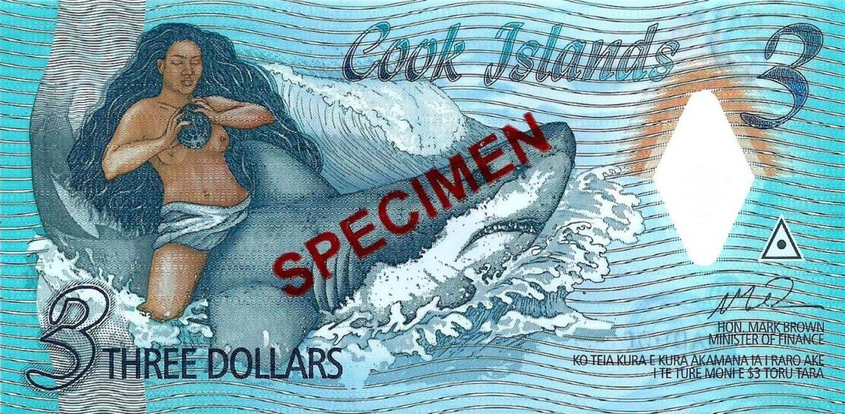 Front of Cook Islands p11s: 3 Dollars from 2021