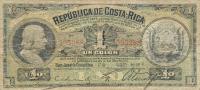 p142a from Costa Rica: 1 Colon from 1905