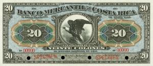 pS203s from Costa Rica: 20 Colones from 1910