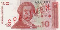 p18s from Croatia: 10 Dinara from 1991