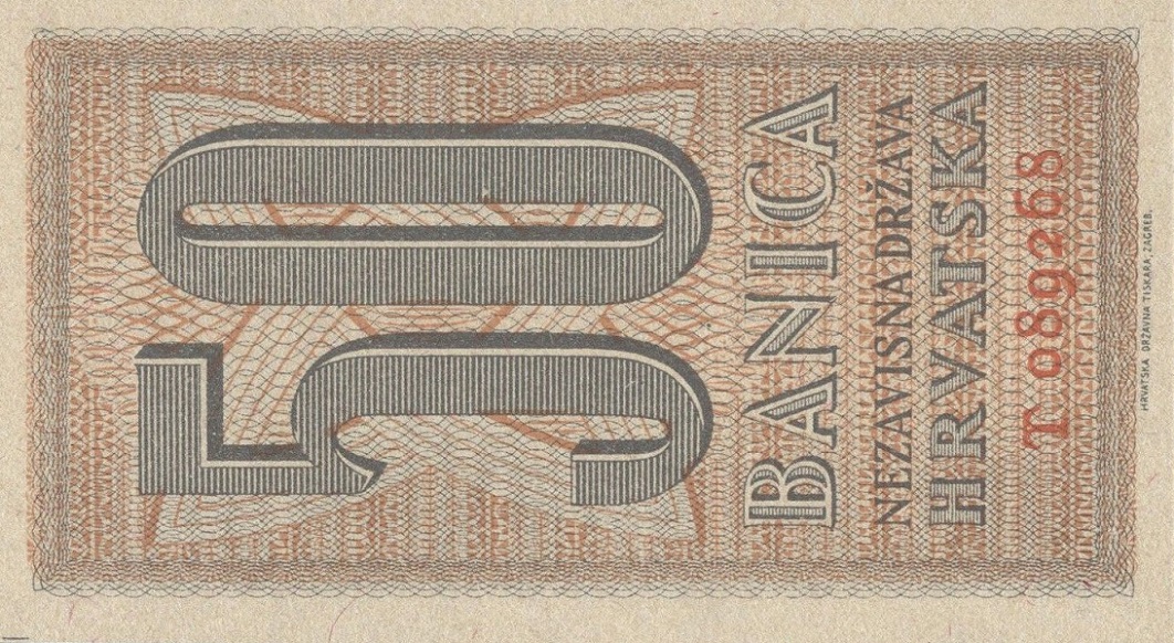 Back of Croatia p6a: 50 Banica from 1942