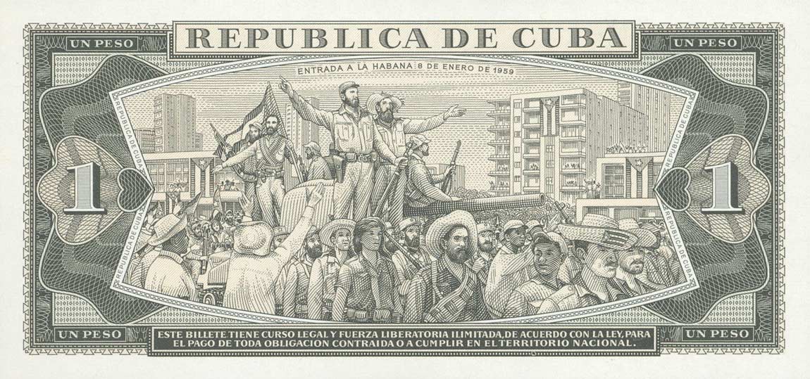 Back of Cuba p102b: 1 Peso from 1978