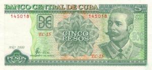 Gallery image for Cuba p116c: 5 Pesos