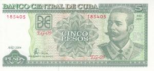 p116g from Cuba: 5 Pesos from 2004