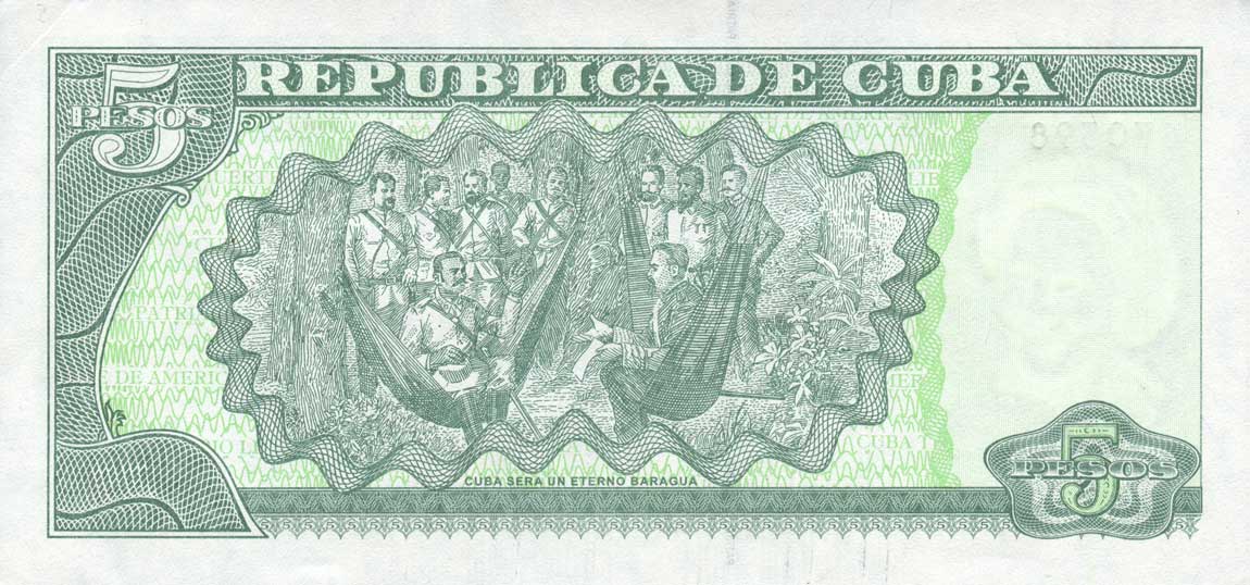Back of Cuba p116o: 5 Pesos from 2015