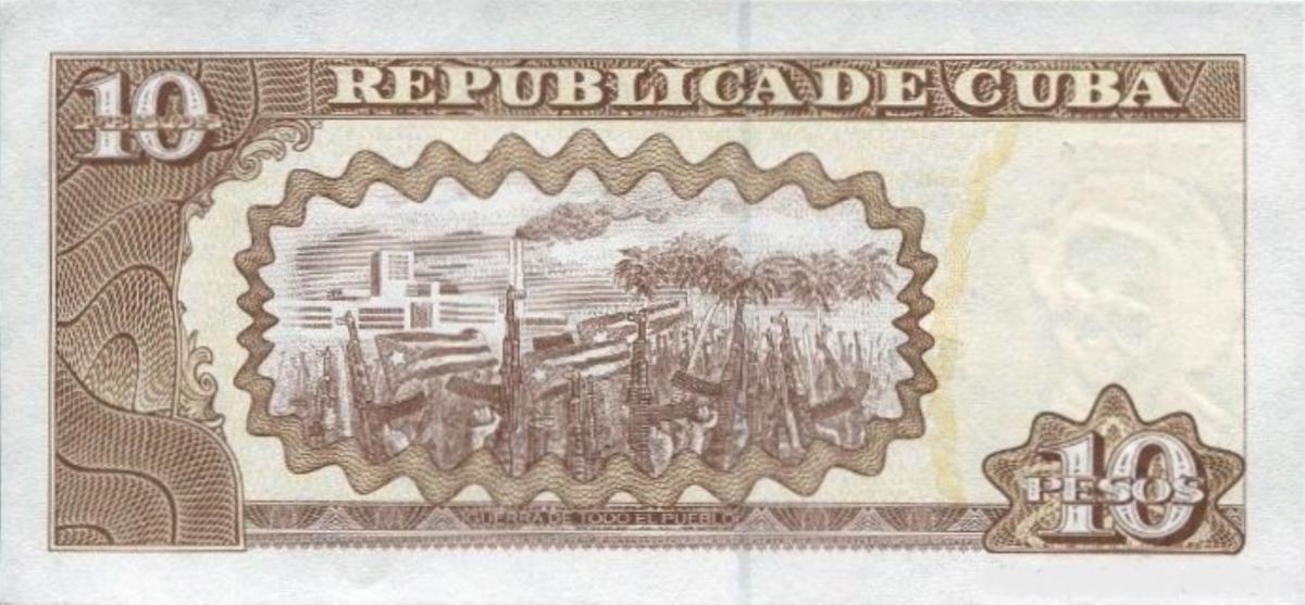 Back of Cuba p117q: 10 Pesos from 2015