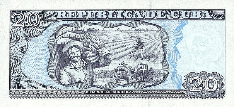 Back of Cuba p118a: 20 Pesos from 1998