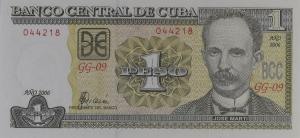 p128a from Cuba: 1 Peso from 2006