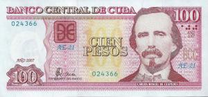 p129c from Cuba: 100 Pesos from 2007