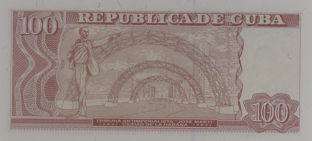 Back of Cuba p129e: 100 Pesos from 2013