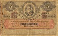 p19 from Cuba: 5 Pesos from 1872