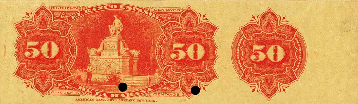 Back of Cuba p33s: 50 Centavos from 1889